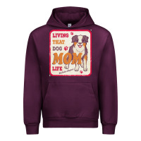 Mauve Wine australian shepherd mom t  shirt living that dog mom life australian s Urban Hoodie - linhVisuals