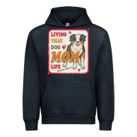 Navy australian shepherd mom t  shirt living that dog mom life australian s Urban Hoodie - linhVisuals