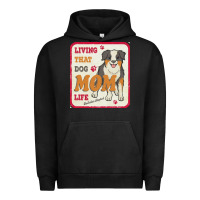 Pigment Black australian shepherd mom t  shirt living that dog mom life australian s Urban Hoodie - linhVisuals