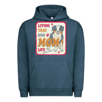 Pigment Midnight Navy australian shepherd mom t  shirt living that dog mom life australian s Urban Hoodie - linhVisuals