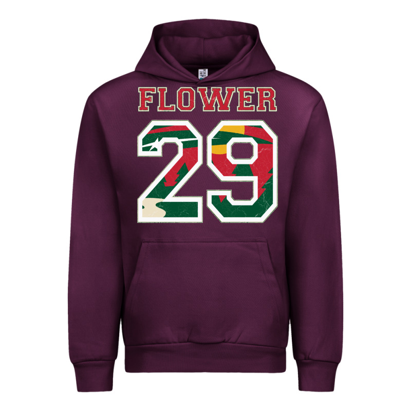 Flower 29 Wild Goalie Fleury Minnesota Pro Ice Hockey Design Urban Hoodie by linhVisuals | Teevron
