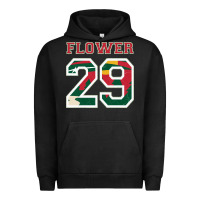 Pigment Black flower 29 wild goalie fleury minnesota pro ice hockey design Urban Hoodie - linhVisuals