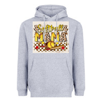 Heather Grey softball mom Heavyweight Hoodie - JahusDesignShop