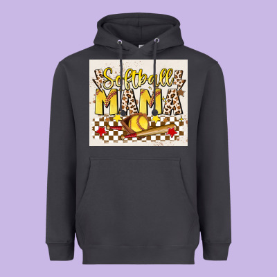 Softball Mom Heavyweight Hoodie Designed By Jahusdesignshop