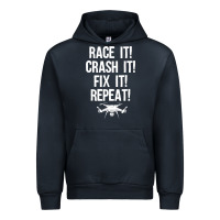 Navy funny drone racing design men women drone pilot rc racers Urban Hoodie - linhVisuals