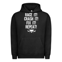 Pigment Black funny drone racing design men women drone pilot rc racers Urban Hoodie - linhVisuals