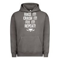 Pigment Tornado funny drone racing design men women drone pilot rc racers Urban Hoodie - linhVisuals