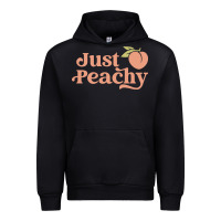 Black just peachy retro 70s georgia peaches summer fruit Urban Hoodie - linhVisuals