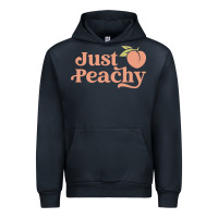 Navy just peachy retro 70s georgia peaches summer fruit Urban Hoodie - linhVisuals