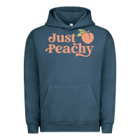 Pigment Midnight Navy just peachy retro 70s georgia peaches summer fruit Urban Hoodie - linhVisuals