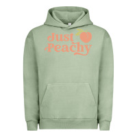 Pigment Oil Green just peachy retro 70s georgia peaches summer fruit Urban Hoodie - linhVisuals