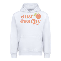 White just peachy retro 70s georgia peaches summer fruit Urban Hoodie - linhVisuals