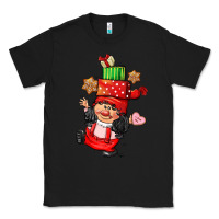 Black cute christmas girl gnome Classic Tee - CowGirlArtShop
