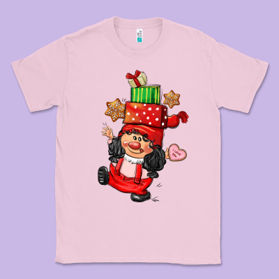 Cute Christmas Girl Gnome Classic Tee Designed By Cowgirlartshop