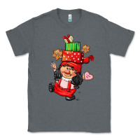Charcoal Heather cute christmas girl gnome Classic Tee - CowGirlArtShop