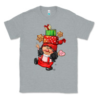 Heather Grey cute christmas girl gnome Classic Tee - CowGirlArtShop