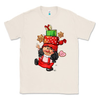 Natural cute christmas girl gnome Classic Tee - CowGirlArtShop