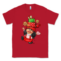 Red cute christmas girl gnome Classic Tee - CowGirlArtShop