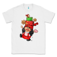 White cute christmas girl gnome Classic Tee - CowGirlArtShop