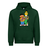 Forest Green bert and ernie Urban Hoodie - linhVisuals