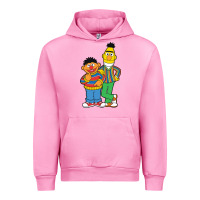Fuchsia Pink bert and ernie Urban Hoodie - linhVisuals
