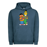 Pigment Midnight Navy bert and ernie Urban Hoodie - linhVisuals