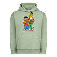 Pigment Oil Green bert and ernie Urban Hoodie - linhVisuals