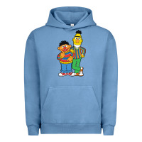 Pigment Pebble Blue bert and ernie Urban Hoodie - linhVisuals