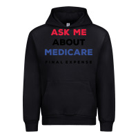 Black ask me about medicare final expense Urban Hoodie - linhVisuals