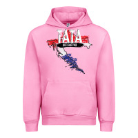 Fuchsia Pink mens tata croatian father croatia bester papa father's day Urban Hoodie - linhVisuals