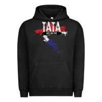 Pigment Black mens tata croatian father croatia bester papa father's day Urban Hoodie - linhVisuals