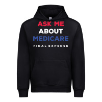 Black ask me about medicare final expense Urban Hoodie - linhVisuals