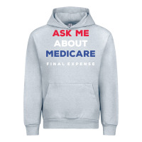 Heather Grey ask me about medicare final expense Urban Hoodie - linhVisuals