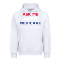 White ask me about medicare final expense Urban Hoodie - linhVisuals