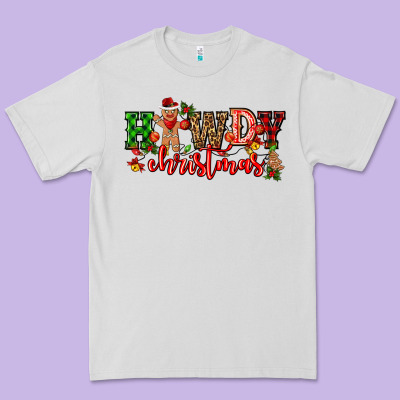 Howdy Christmas Gingerman Bread With Cowboy Premium Tee Designed By Cowgirlartshop