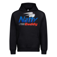 Black mens natty daddy dad bod light humor beer lover father's day Urban Hoodie - linhVisuals
