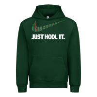 Forest Green just hodl it Urban Hoodie - linhVisuals