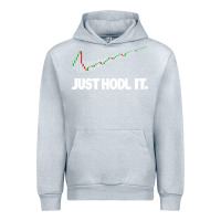 Heather Grey just hodl it Urban Hoodie - linhVisuals