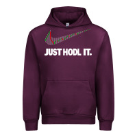 Mauve Wine just hodl it Urban Hoodie - linhVisuals
