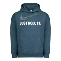 Pigment Midnight Navy just hodl it Urban Hoodie - linhVisuals
