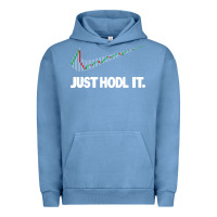 Pigment Pebble Blue just hodl it Urban Hoodie - linhVisuals