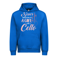 Cobalt never underestimate a girl with a cello Urban Hoodie - linhVisuals