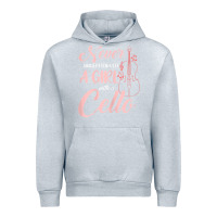 Heather Grey never underestimate a girl with a cello Urban Hoodie - linhVisuals