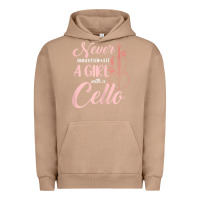 Pigment Burro never underestimate a girl with a cello Urban Hoodie - linhVisuals