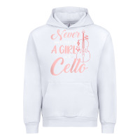 White never underestimate a girl with a cello Urban Hoodie - linhVisuals