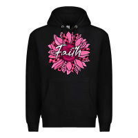 Black faith breast cancer awareness sunflower Premium Hoodie - Jasminsmagicworld