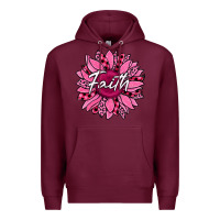 Burgundy faith breast cancer awareness sunflower Premium Hoodie - Jasminsmagicworld