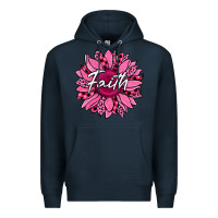 Navy faith breast cancer awareness sunflower Premium Hoodie - Jasminsmagicworld