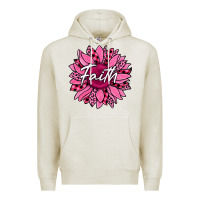 Oatmeal Heather faith breast cancer awareness sunflower Premium Hoodie - Jasminsmagicworld