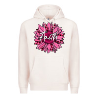 Pale Pink faith breast cancer awareness sunflower Premium Hoodie - Jasminsmagicworld